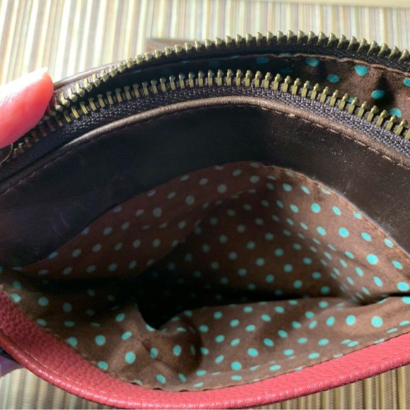 Chala Crossbody Purse Owl Design Pink Faux Leather Adjustable Strap - Picture 7 of 10